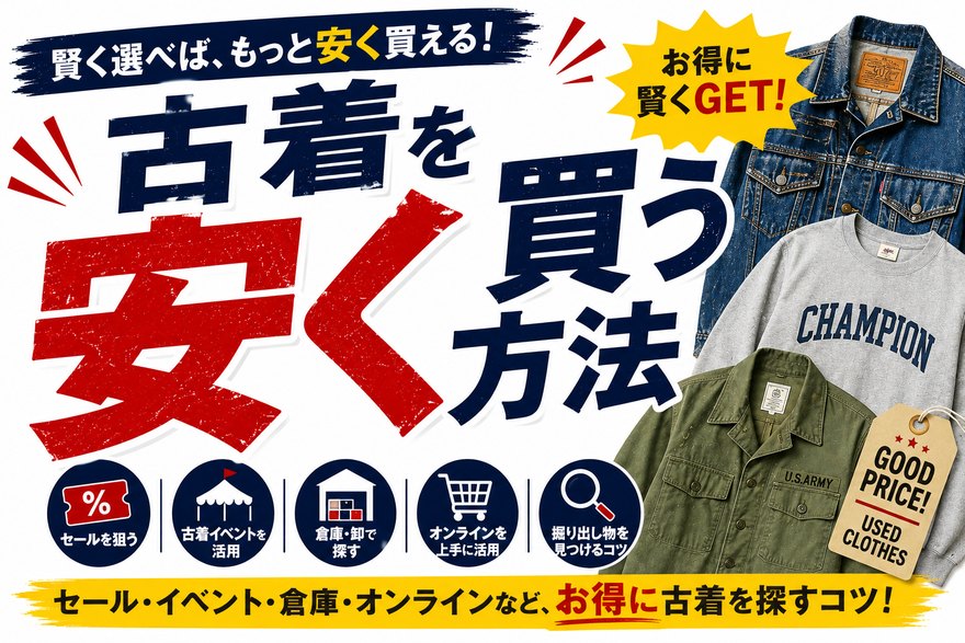 古着を安く買う方法