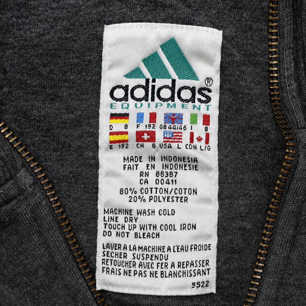 Adidas Equipmentの実物タグ資料、最後に比較用として残すタグ全体のカット