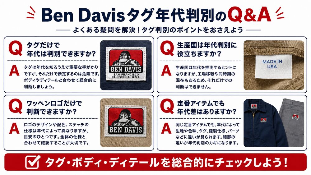 Ben Davisタグ年代判別Q&A
