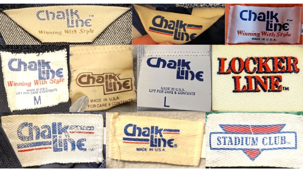 Chalk Lineの実物タグ資料、別仕様の織りネーム。縫い付け方にも注目する