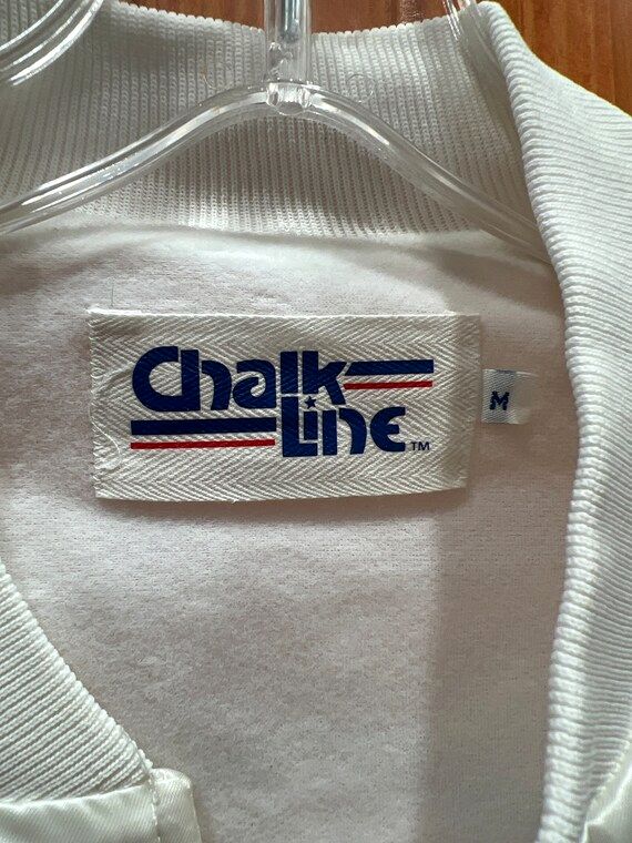 Chalk Lineの実物タグ資料、プリント式の表示。文字の読める範囲を記録する