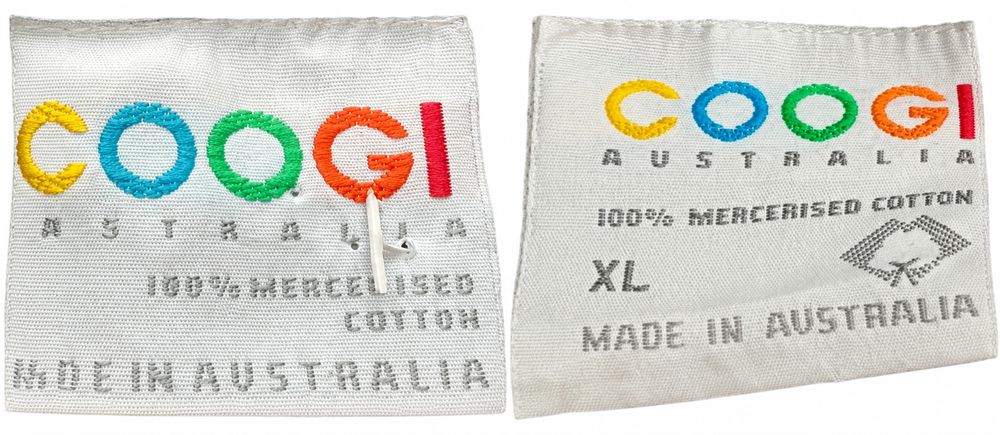 Coogi Australia、100パーセントPure New Wool、M、Made in Australiaのタグ