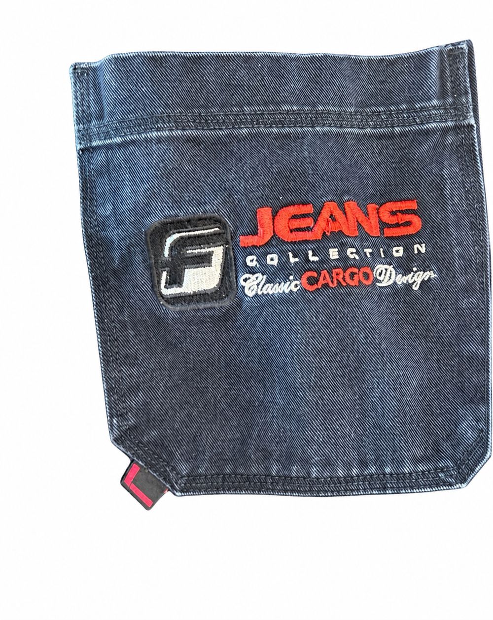 FUBU Jeans Company、Since 1992、No.0092005、100パーセントCotton、RN37980、XXL、Made in Chinaのタグ