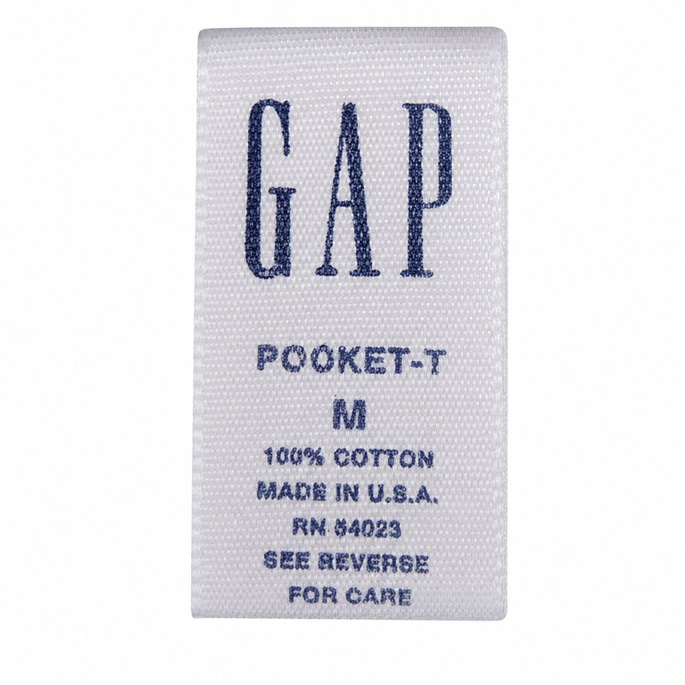 GAP Blue Jeansの革パッチとBorn in San Francisco 1969、100パーセントCotton表示