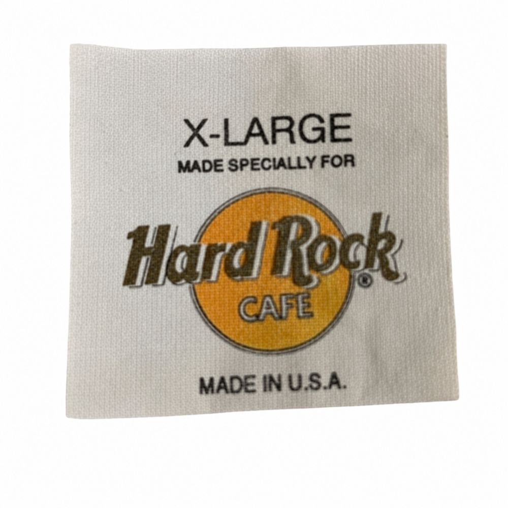 X-LARGE、MADE SPECIALLY FOR Hard Rock CAFE、MADE IN U.S.A.のタグ