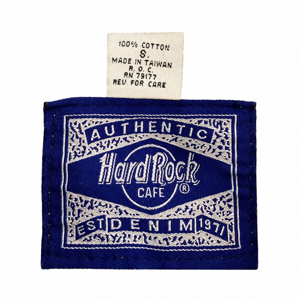 Hanes Beefy-T、MADE SPECIALLY FOR Hard Rock CAFE、100パーセントCOTTON、MADE IN U.S.A.、XL 46 48表示のタグ