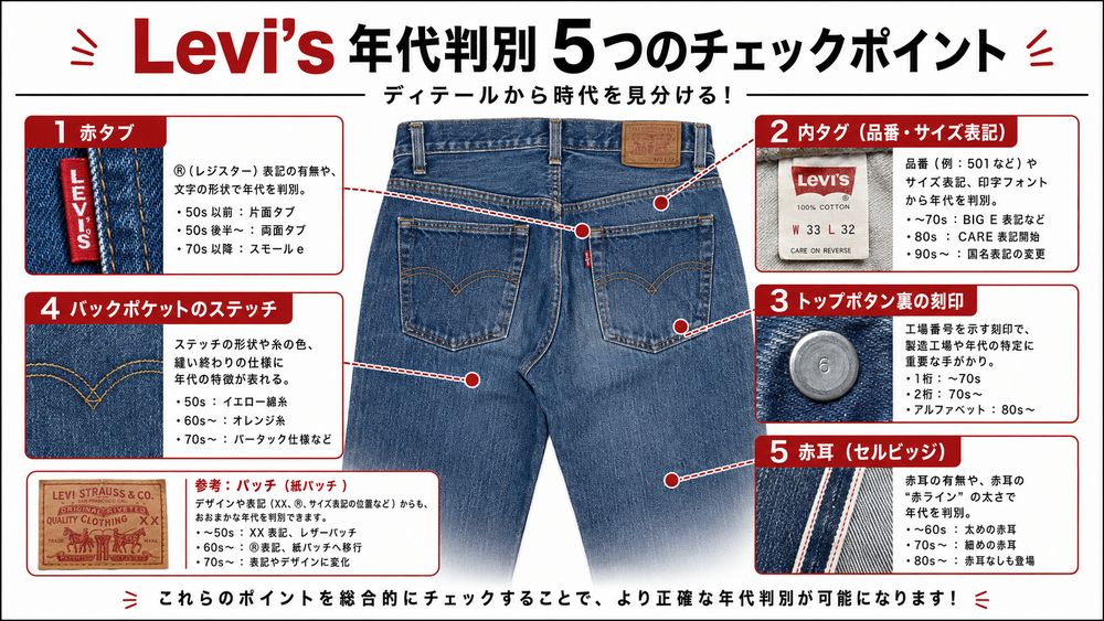 Levi's年代判別5つのポイント