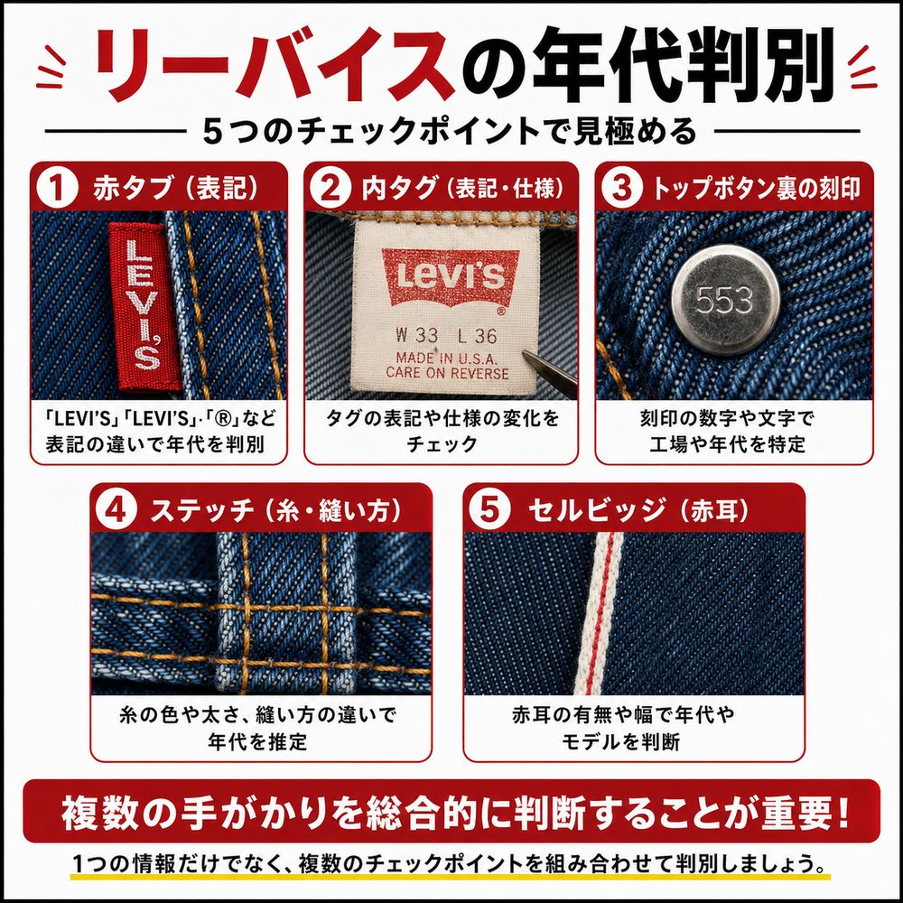 Levi's年代判別チェックリスト