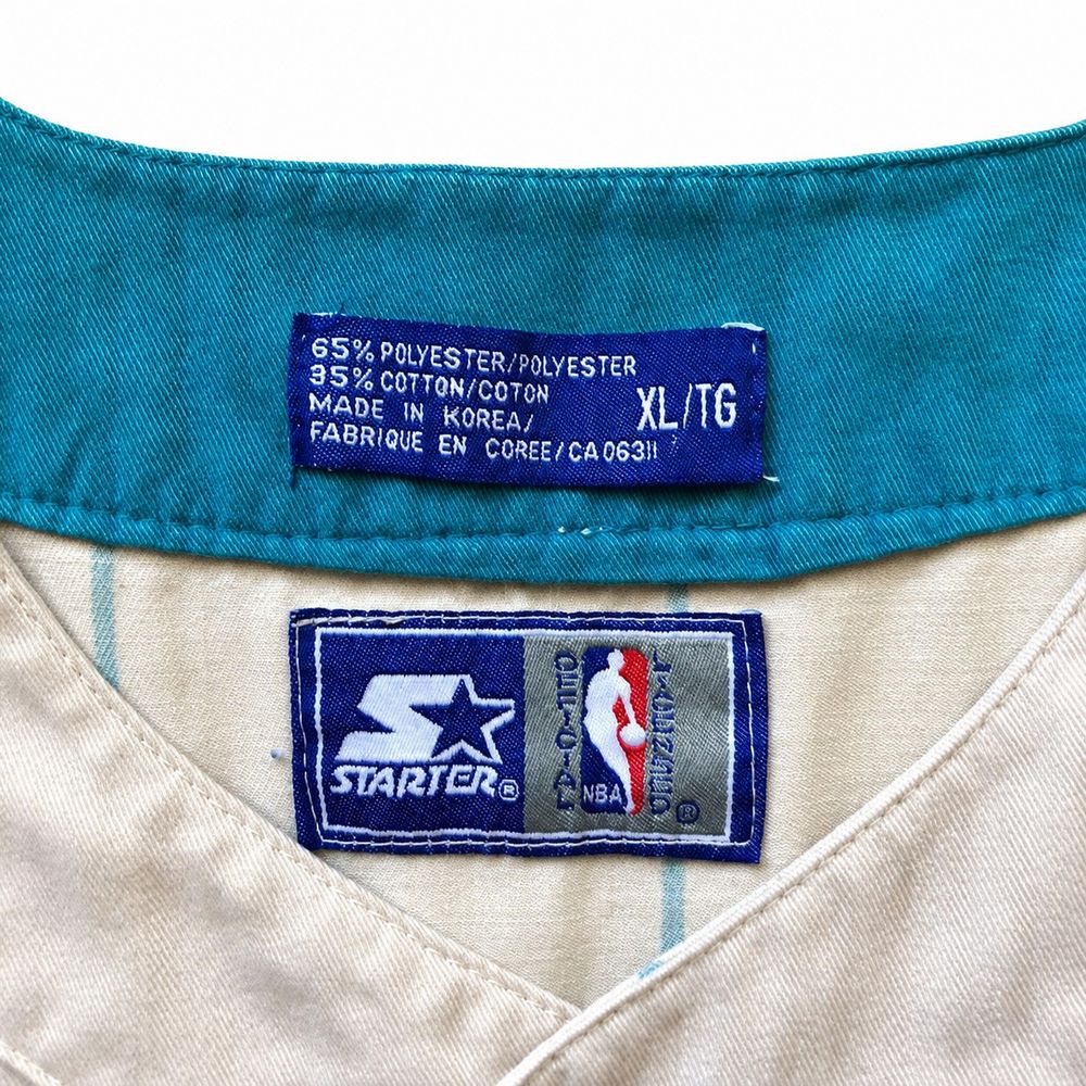 NBAの実物タグ資料、ブランドタグ全体。ロゴとタグの取り付け位置を確認する