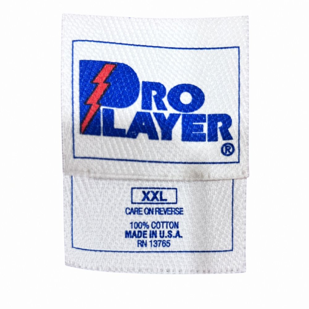 Pro Player、XXL、Care on Reverse、100パーセントCotton、Made in U.S.A.、RN13765のタグ