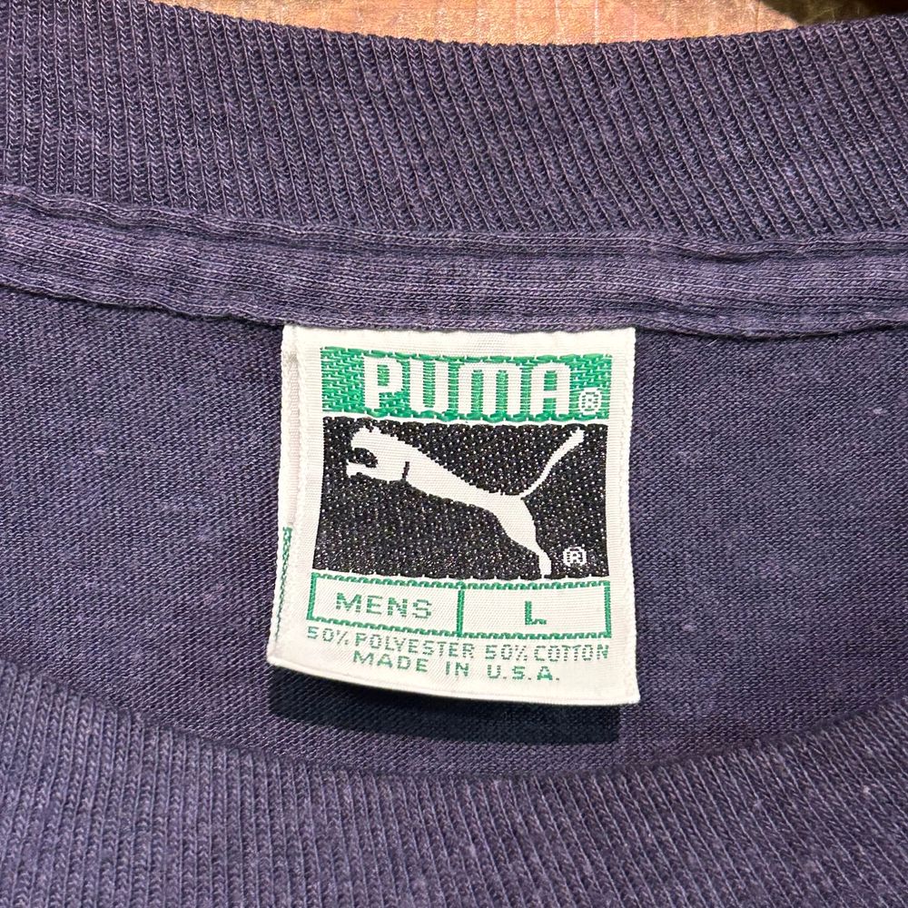 PUMAの実物タグ資料、色の違うボディに付く同ブランドのタグ
