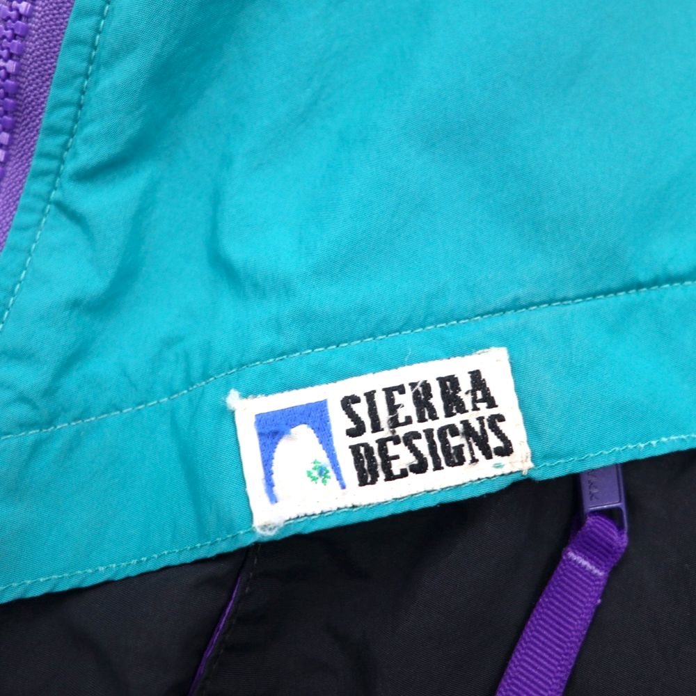 Sierra Designsの実物タグ資料、ケア表示やサイズ欄を含むタグ周辺