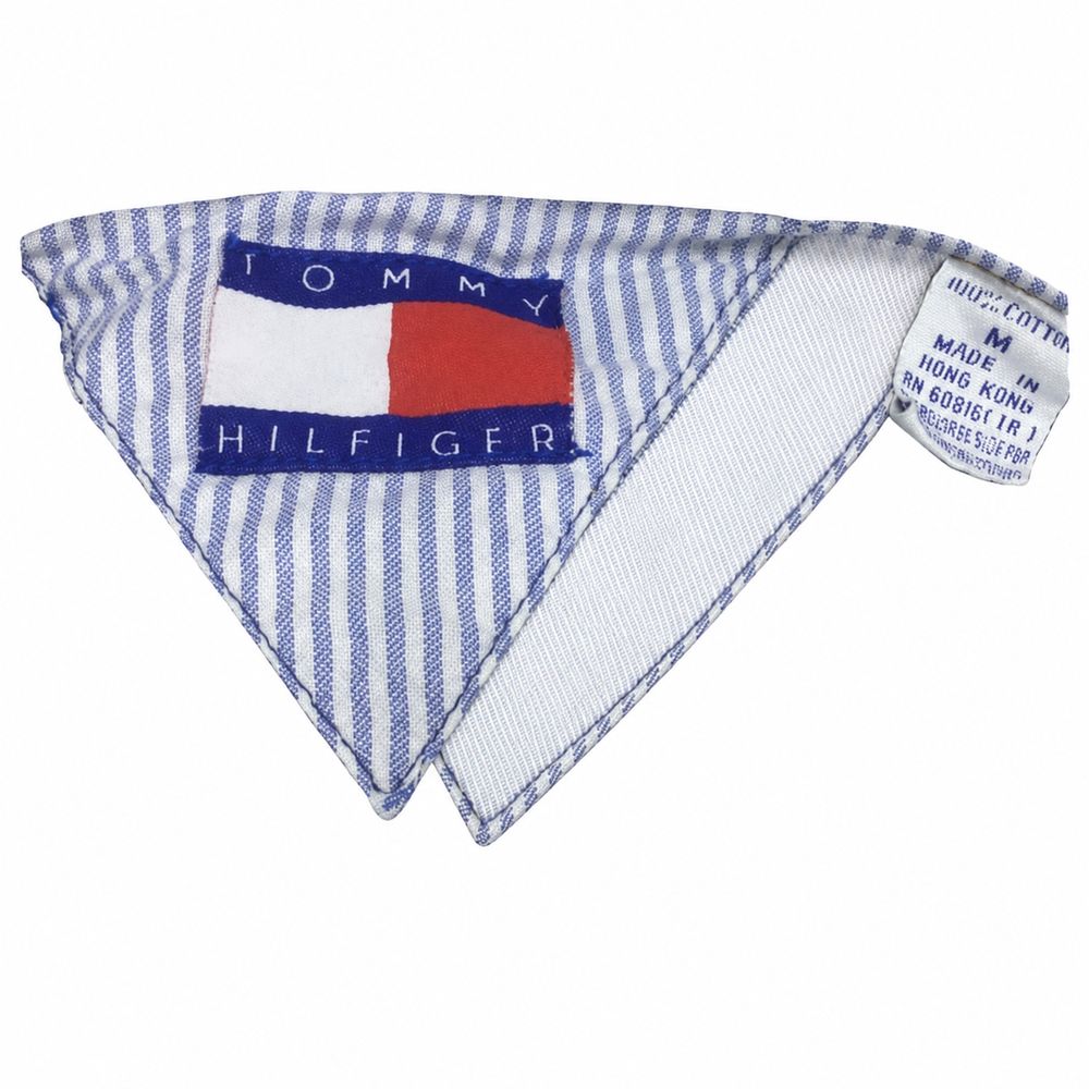 Hilfiger AthleticsのタグとMade in U.S.A.、XL、100パーセントコットン表示