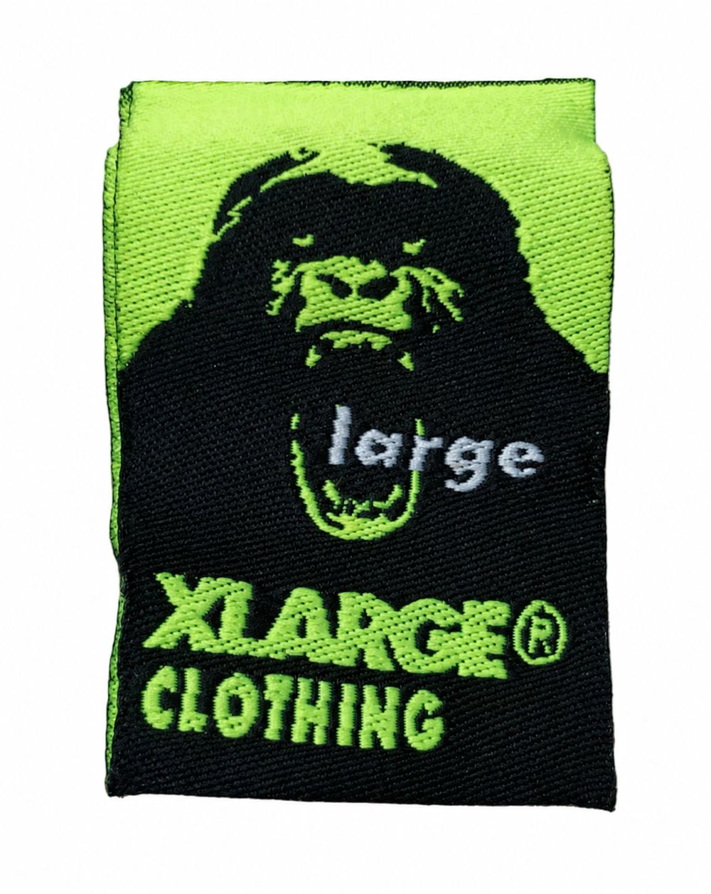 X-LARGEゴリラ、FINE CLOTHING、ESTABLISHED IN 1991のタグ