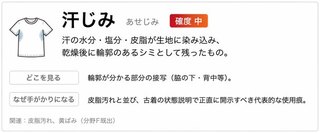 汗じみ
